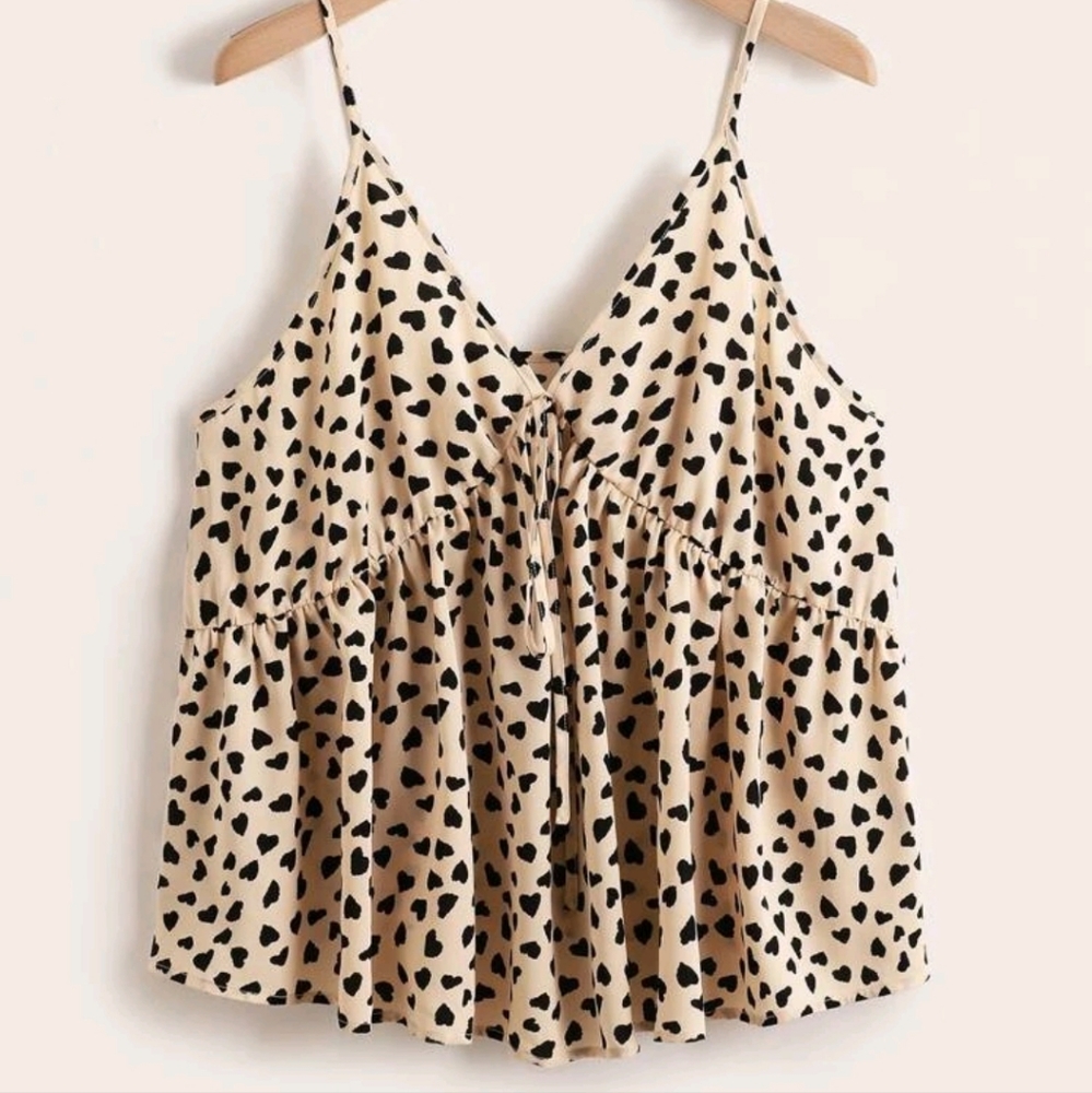Heart print cami